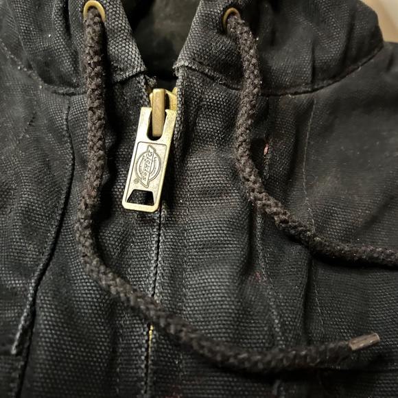 Dickies Men’s Big &Tall Size XL TL Black Coat Rigid Duck Hooded Heavyweight Work - Picture 6 of 12